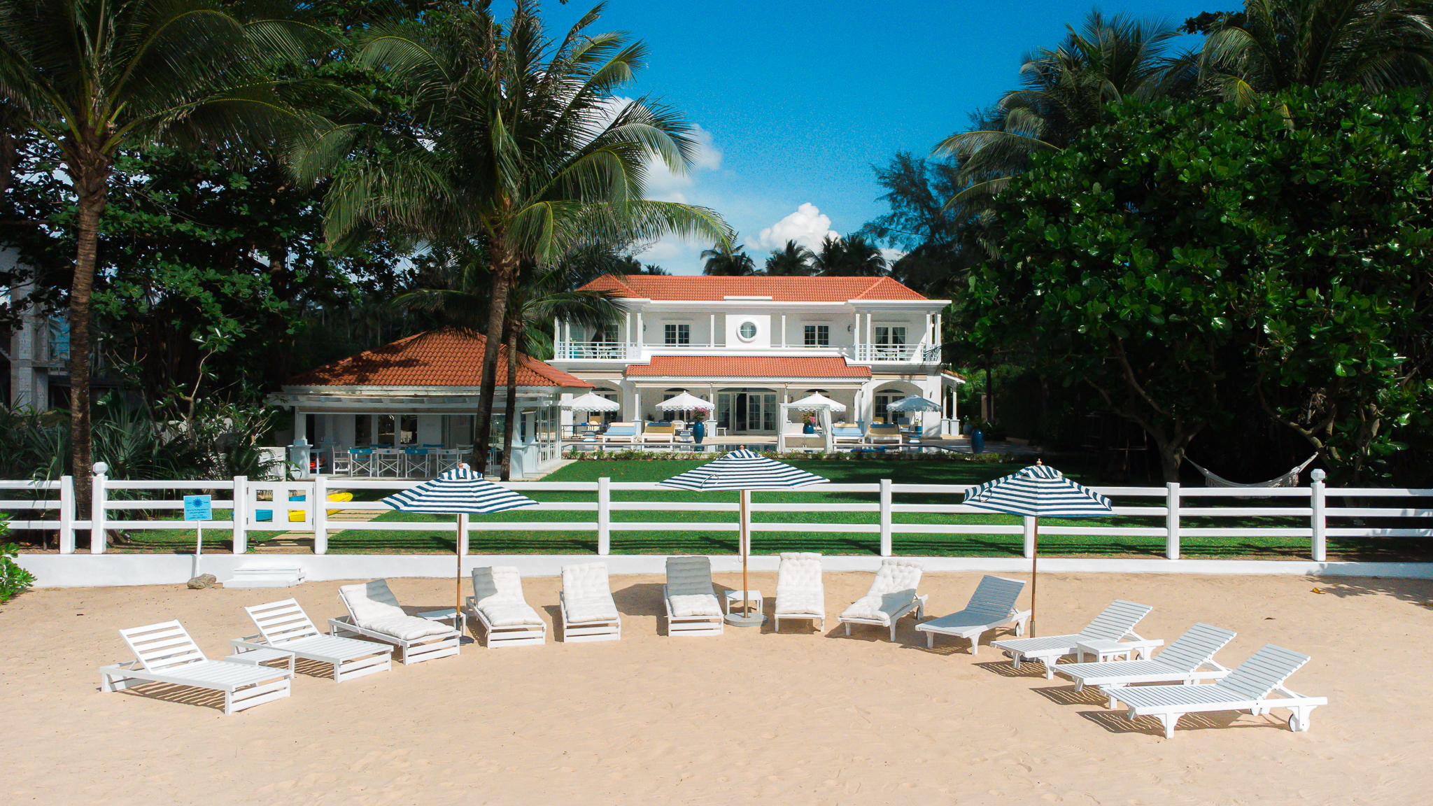 Tropical villa and sea in Phuket